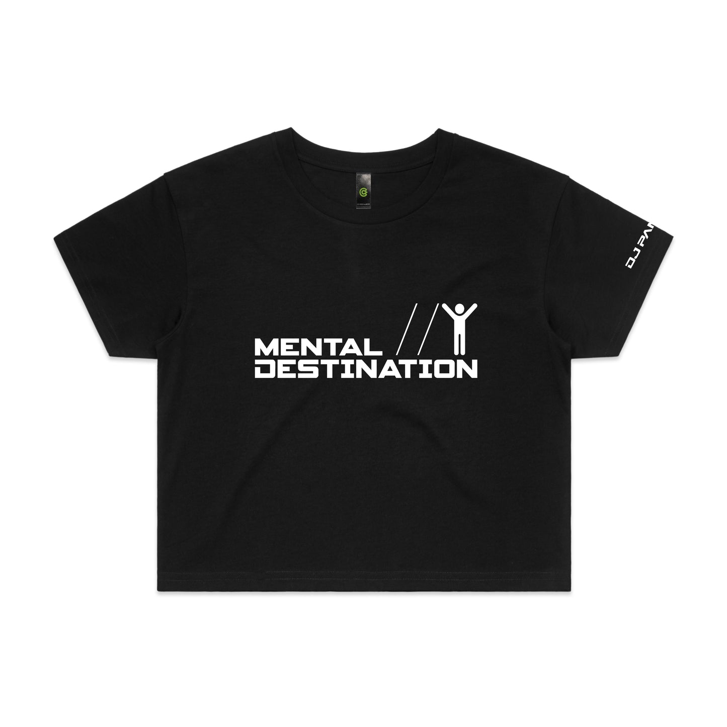 DJ PANDA MENTAL DESTINATION Crop Tee
